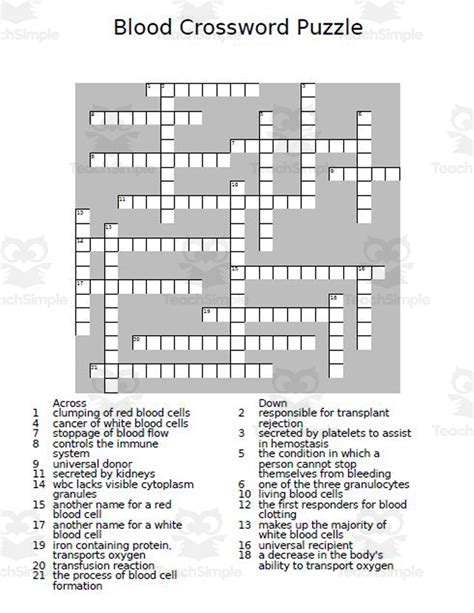  of Letters or Pattern. . Blood typing letters crossword